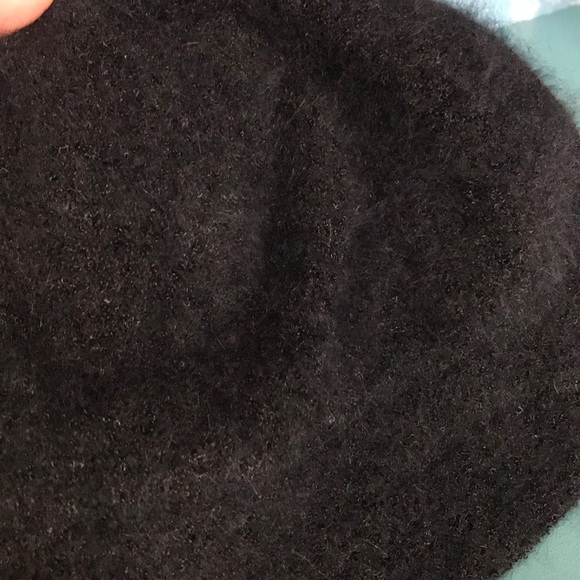 Black Angora blend boucle winter bucket hat - Picture 8 of 9